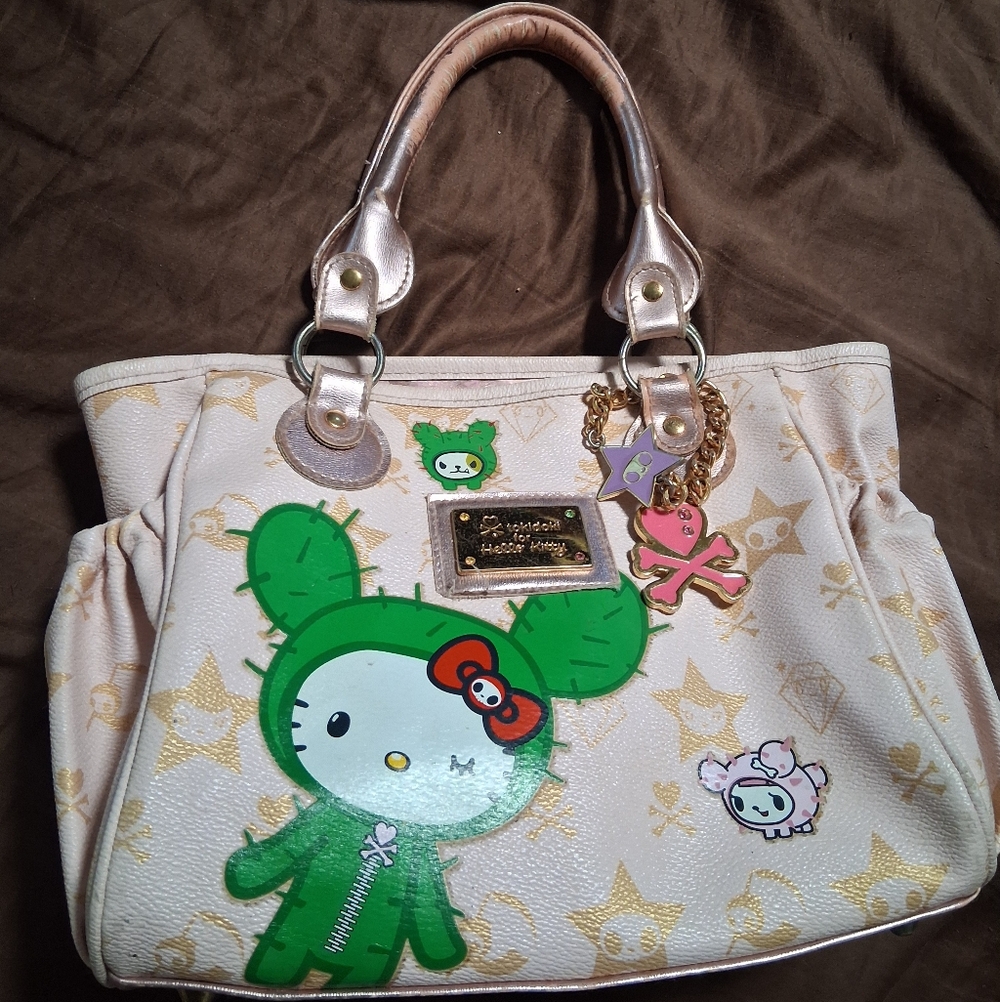 TOKI DOKI HELLO KITTY BOSTON HANDBAG VINTAGE LIMITED EDITION 2008  LIGHT PINK